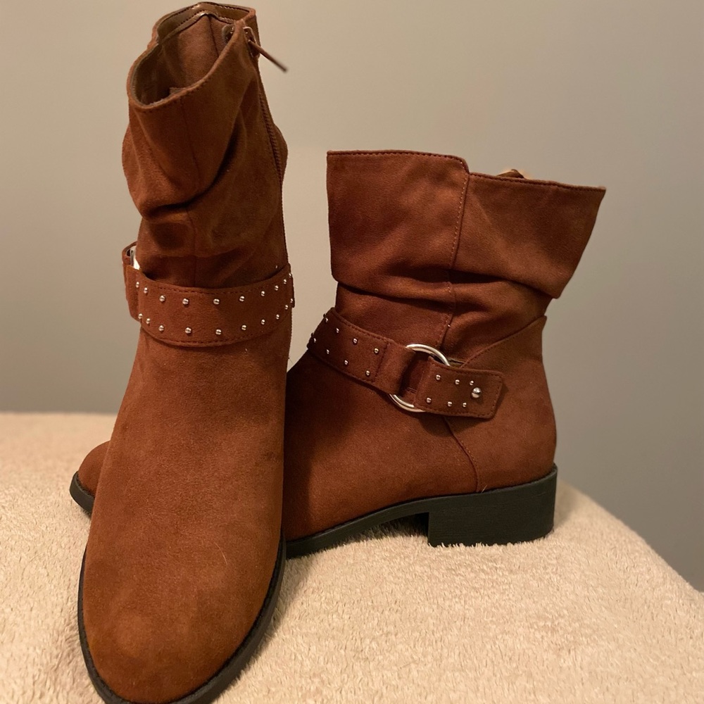 Brown Suede Boots -